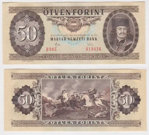 50 Forint Banknote Ungarn Budapest 4.11.1986 Pick 170 (142871)
