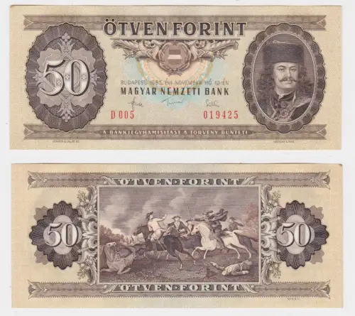 50 Forint Banknote Ungarn Budapest 4.11.1986 Pick 170 (146219)