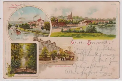908584 Ak Lithographie Gruß aus Heegermühle bei Eberswalde 1899