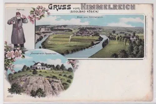 48558 Ak Lithographie Gruß vom Himmelreich (Soolbad Kösen) um 1900