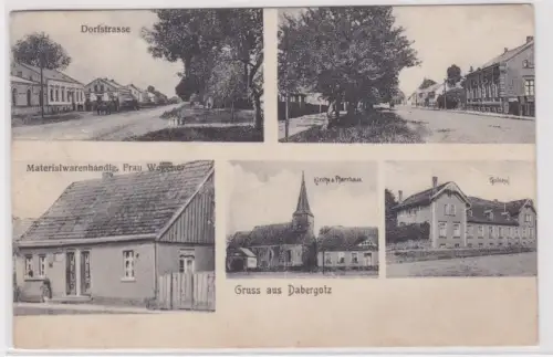 907356 Mehrbild Ak Gruß aus Dabergotz Gasthof, Materialwarenhandlung 1912