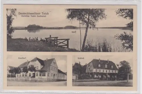 900660 Mehrbild Ak Deutschbaselitz bei Kamenz Gasthof, Schloß usw. um 1920