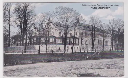 65100 Feldpost Ak Schützenhaus Bischofswerda in Sachsen 1916