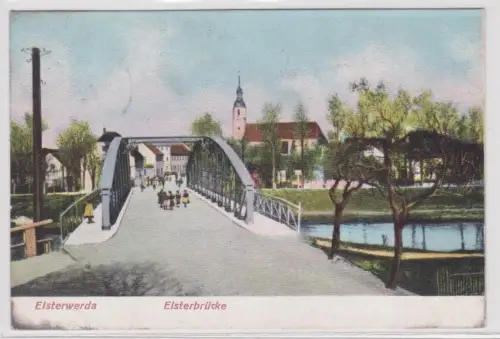 07221 Ak Elsterwerda Elsterbrücke 1909