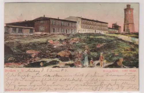 44789 Präge Ak Brocken Hotel 1142 M.ü.M. 1903