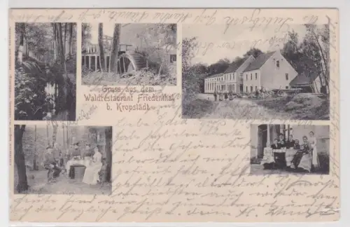 18051 Mehrbild Ak Gruß aus dem Waldrestaurant Friedenthal bei Kropstädt 1904