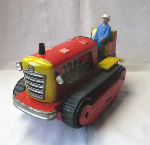 DDR MSB Blech Traktor Raupenschlepper Raupe Schlepper + Fahrer 25cm (115523)