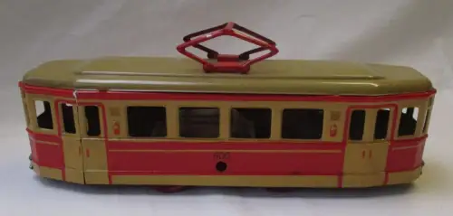 DDR MS Brandenburg lithogr. Strassenbahn 600 Blech Friktions-Antrieb Top /159871