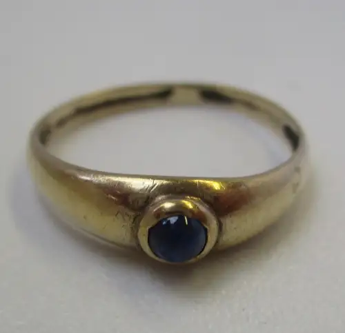 eleganter Ring 333er Gold mit Saphir Edelstein (118638)