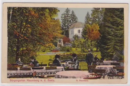 907542 AK Bürgergarten Naumburg a. d. Saale. A. Blossfeld.  1924