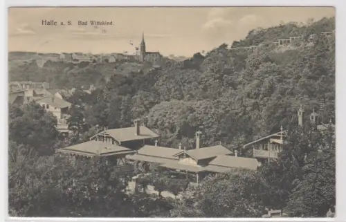 20310 AK Halle a. S. Bad Wittekind. Totalansicht. 1910