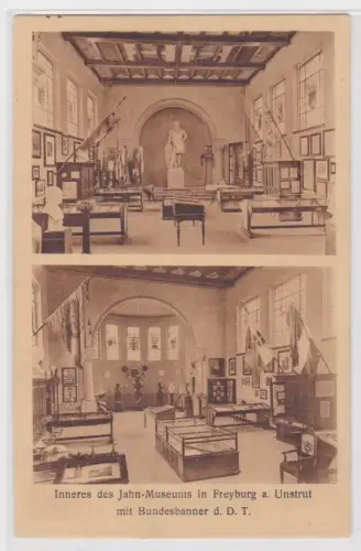 15825AK Inneres des Jahn-Museums in Freyburg a.Untrut mit Bundesbanner d.D.T1929