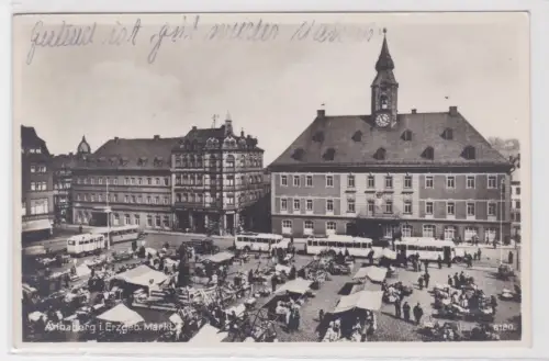 31260  Foto Ak Annaberg i. Erzgeb. Markt. 1937