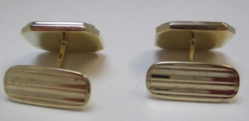 elegante 333er Gold Manschettenknöpfe mit Perlmutt Applikation (115444) 2