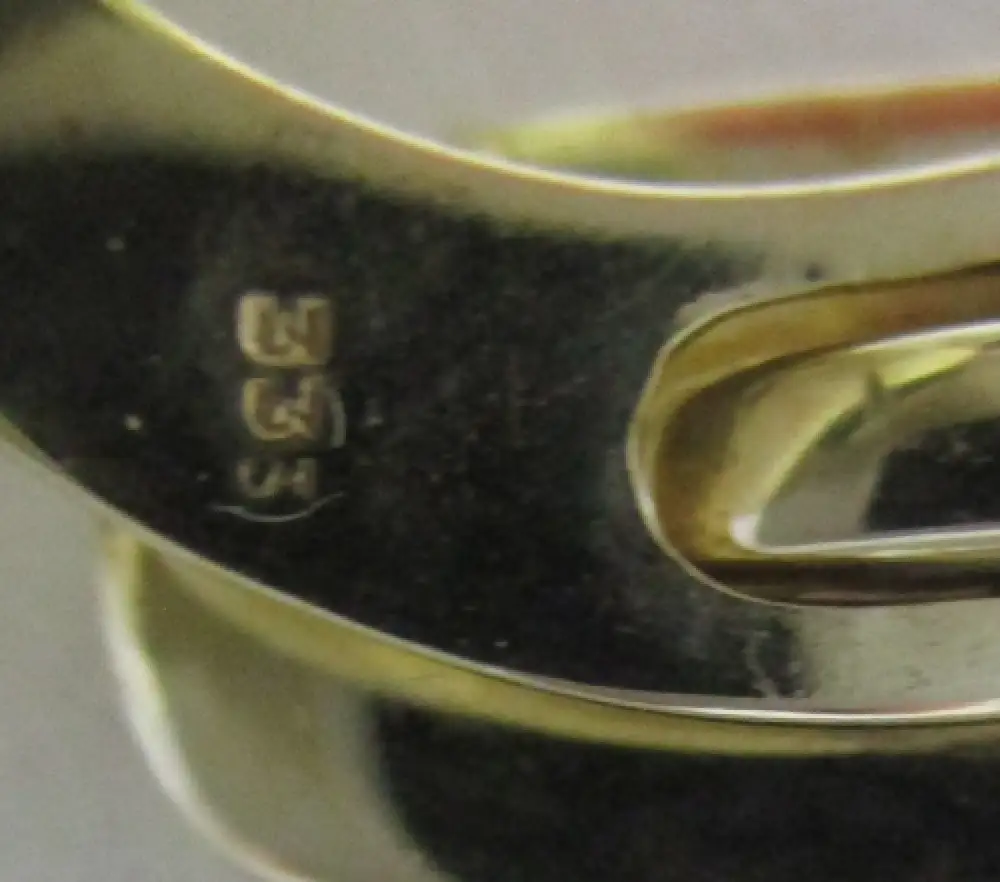 elegante 333er Gold Manschettenknöpfe mit Perlmutt Applikation (115444) 3