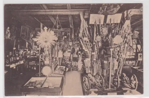 19094 Ak Oybin. Museum in der alten Ritterburg.  um 1900