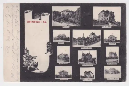 65179 Ak Mikroskopkarte Ebersbach i. Sa. um 1910