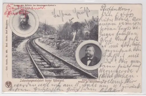25032 Ak Rübeland Zahnstangeneinfahrt Harz-Zahnradbahn 1902