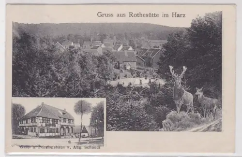 38708 Ak Gruss aus Rothesütte im Harz. Totalansicht. um 1903