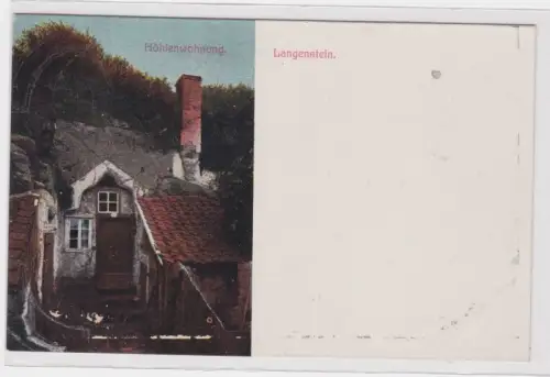 83260 Ak Höhlenwohnung. Langenstein. um 1390