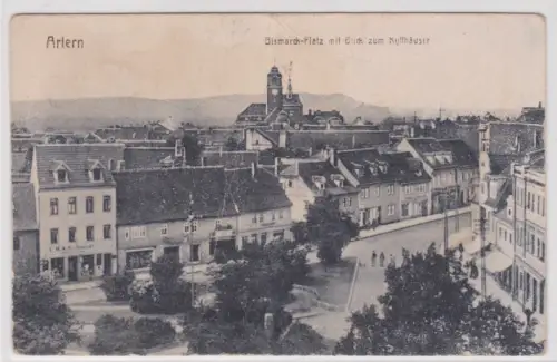 80159  Ak Artern. Bismarck-Platz mit Blick zum Kyffhäuser. um 1926