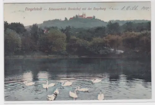 62596 Ak Dingelstedt — Schwanenteich Roederhof mit der Guysburg. 1910
