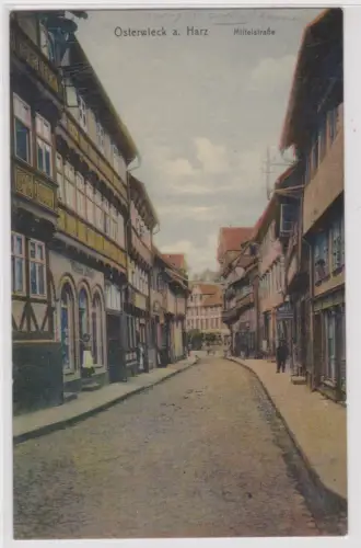 63432 Ak Osterwieck a. Harz. Mittelstraße. 1910