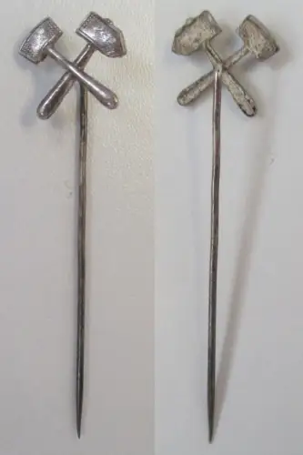 Anstecknadel Bergbau mit gekreutzen Schlägel und Eisen (122064)