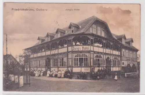 86623 Ak Friedrichsbrunn, Ostharz. Jung's Hotel. 1915