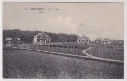 26261 Ak Friedrichsbrunn i. Harz. Villen. um 1915