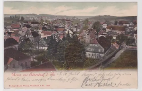 20728 Ak Gruss aus Ebersbach i. Sa. Totalansicht. 1904