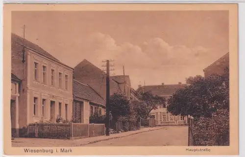 86067 Ak Wiesenburg in der Mark Hauptstrasse 1938