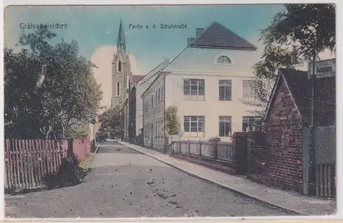 27847 Ak Gräfenhainichen Partie an der Schulstrasse 1921