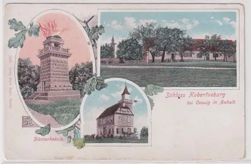 10464 Mehrbild Ak Schloß Hubertusburg bei Coswig in Anhalt um 1900