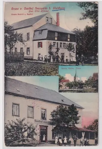 29166 Mehrbild Ak Gruss vom Gasthof Beerwalde bei Waldheim 1915