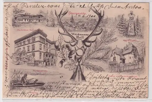 28299 Mehrbild Ak Eberswalde Forstakademie, Hagendenkmal usw. 1900