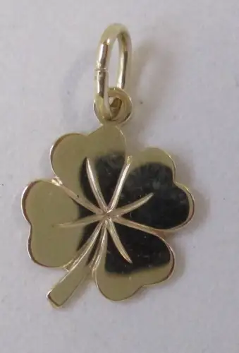 eleganter 333er Gold Kettenanhänger Form vierblättriges Kleeblatt (105412)