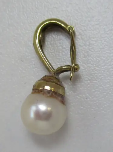 eleganter 333er Gold Kettenanhänger mit kleiner Perle (100465)