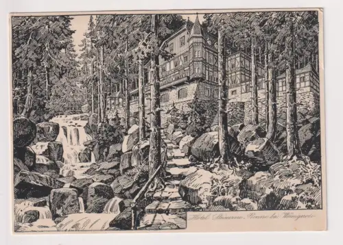 55984 Ak Hotel Steinerne Renne bei Wernigerode. um 1930