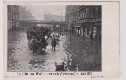 48623 Ak Berlin im Wolkenbruch (Yorkstrasse) 14. April 1902. um 1910
