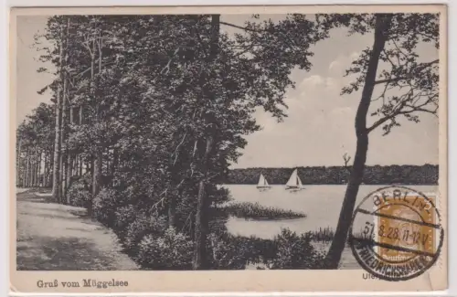 92881 Ak Gruß vom Müggelsee. Uferpartie. Berlin. 1928