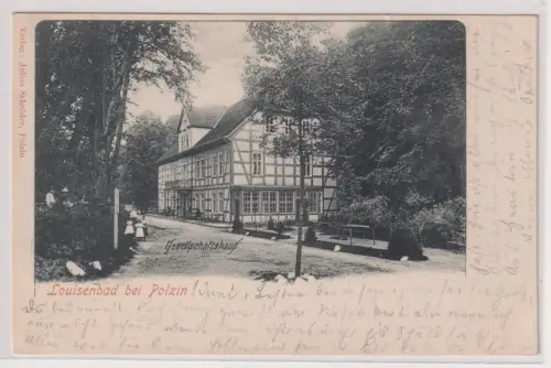 91162 Ak Gesellschaftshaus Louisenbad bei Polzin . 1905