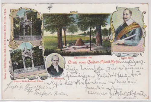 65424 Ak Gruß vom Gustav Adolf Feste Lützen. 1903