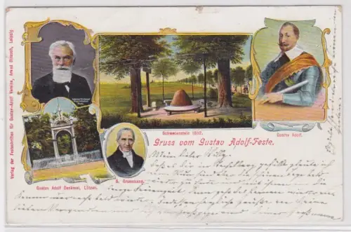 10912 Ak Gruß vom Gustav Adolf Feste Lützen. 1904