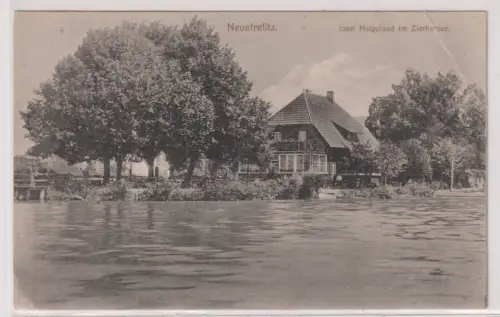 11598 Ak Neustrelitz. Insel Helgoland im Zierkersee. 1916
