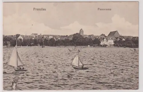 18447 Ak Prenzlau. Panorama. um 1930