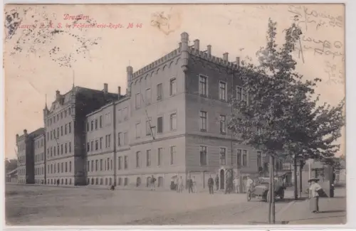 75270 Ak Dresden. Kaserne d. K. S. 4. Feldartillerie-Regts. N48. 1913