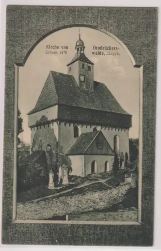 84703 Ak Kirche von Großrückerswalde, Erzgeb. Erbaut 1470. 1936