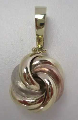 eleganter 333er Gold Kettenanhänger Tricolor Weiß Rosé Gelbgold (156147)