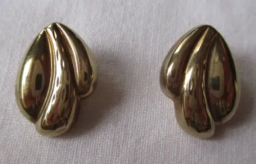 elegante 333er Gold Ohrringe Ohrklipser mit Verzierung (125515)